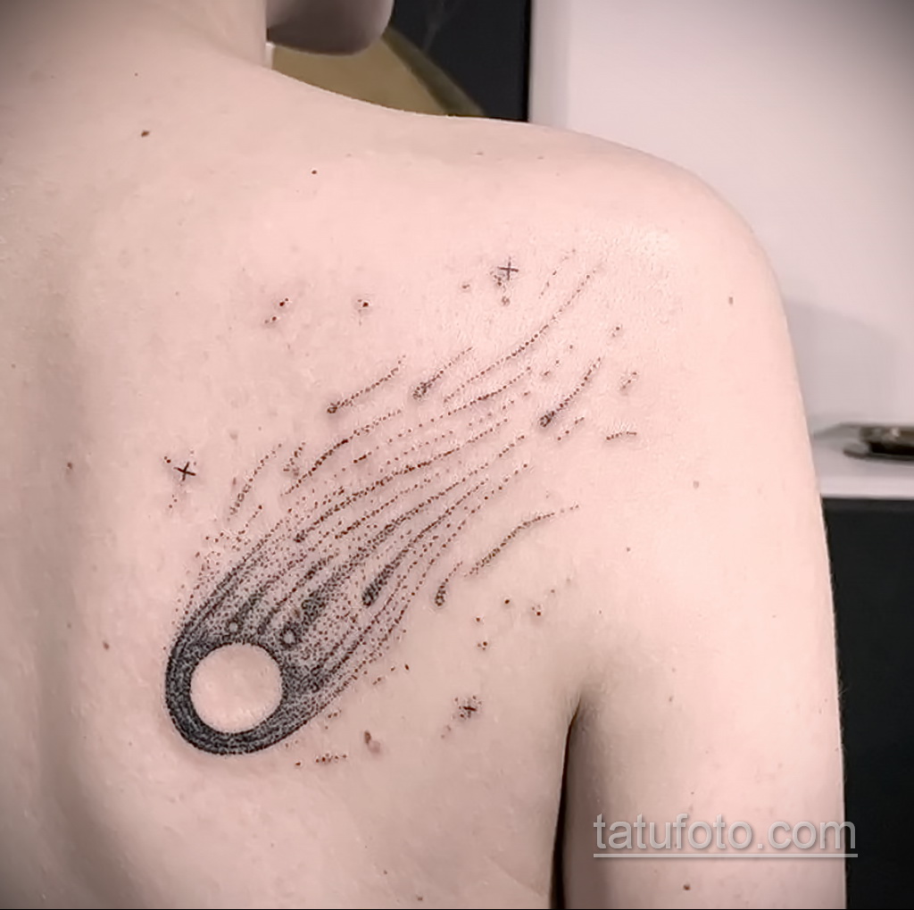 Zdjęcie tatuażu z kometą (asteroidą) 27.03.2021 №110 - tatuaż komety -