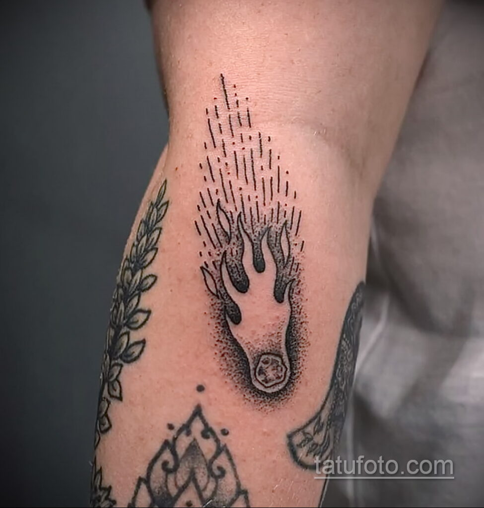 Zdjęcie tatuażu z kometą (asteroidą) 27.03.2021 №100 - tatuaż komety -