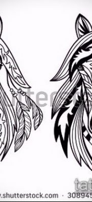 ló tetoválás fotó (jelentése) - példa egy érdekes tetoválási rajzra - 071