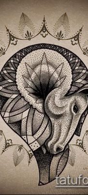 ló tetoválás fotó (érték) - példa egy érdekes tetoválási rajzra - 069