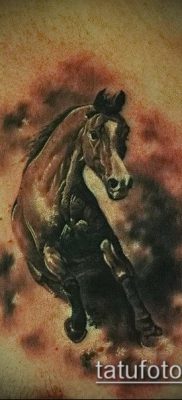 ló tetoválás fotó (érték) - példa egy érdekes tetoválási rajzra - 068