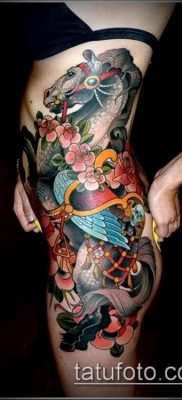 ló tetoválás fotó (érték) - egy példa egy érdekes tetoválási rajzra - 056