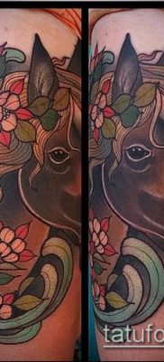 ló tetoválás fotó (jelentése) - példa egy érdekes tetoválási rajzra - 040