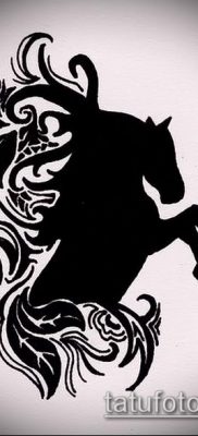 ló tetoválás fotó (érték) - példa egy érdekes tetoválási rajzra - 029