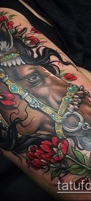 ló tetoválás fotó (érték) - egy példa egy érdekes tetoválási rajzra - 022