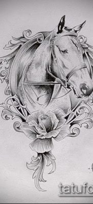ló tetoválás fotó (érték) - egy példa egy érdekes tetoválási rajzra - 021