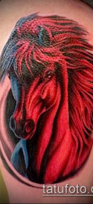 ló tetoválás fotó (jelentése) - példa egy érdekes tetoválási rajzra - 018