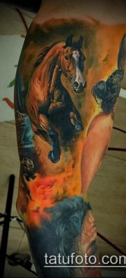ló tetoválás fotó (érték) - példa egy érdekes tetoválási rajzra - 001