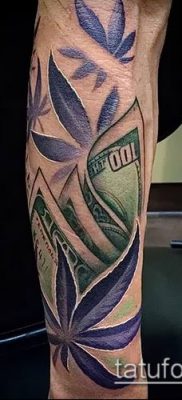 Fotó a tetováló marihuánáról (Tattoo Marijuana) (jelentése) - példa rajz - 053