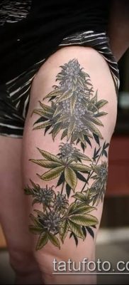 Fotó tetováló marihuánáról (Tattoo Marijuana) (jelentése) - példa rajz - 055