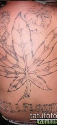 Fotó a tetováló marihuánáról (Tattoo Marijuana) (jelentése) - példa rajz - 076