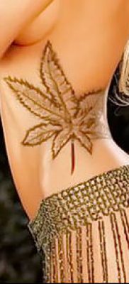 Fotó a tetováló marihuánáról (Tattoo Marijuana) (jelentése) - példa rajz - 079