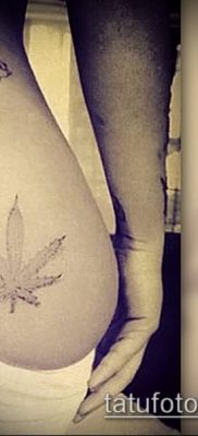 Fotó tetováló marihuánáról (Tattoo Marijuana) (jelentése) - példa rajz - 084