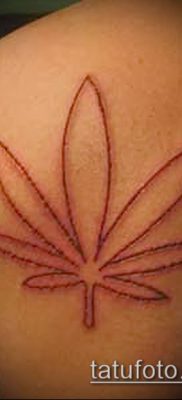 Fotó a tetováló marihuánáról (Tattoo Marijuana) (jelentése) - példa rajz - 087