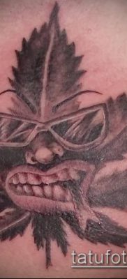 Fotó a tetováló marihuánáról (Tattoo Marijuana) (jelentése) - példa rajz - 093