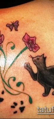 fotó a macska mancs tetoválásról (jelentése) - egy példa egy érdekes tetoválási tervre - 061