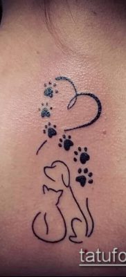 fotó a macska mancsai tetoválásról (jelentése) - egy példa egy érdekes tetoválási tervre - 043