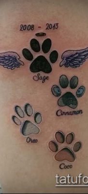 fotó macska mancs tetoválásról (jelentése) - egy példa egy érdekes tetoválási tervre - 028