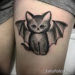 foto af kattetatovering med vinger dateret 26/06/2018 №082 - Kattetatovering med vinger -