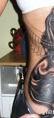 foto af kattetatovering med vinger dateret 26/06/2018 №092 - Kattetatovering med vinger -