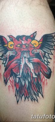 foto af kattetatovering med vinger dateret 26/06/2018 №087 - Kattetatovering med vinger -