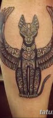 foto af en kattetatovering med vinger dateret 26/06/2018 №080 - Kattetatovering med vinger -