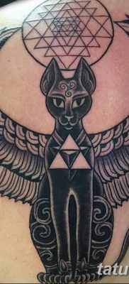 foto af kattetatovering med vinger dateret 26/06/2018 №001 - Kattetatovering med vinger -