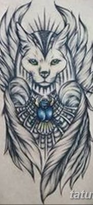 foto af kattetatovering med vinger dateret 26/06/2018 №005 - Kattetatovering med vinger -