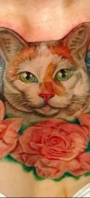 foto af en kattetatovering med vinger dateret 26/06/2018 №012 - Kattetatovering med vinger -