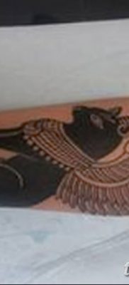 foto af kattetatovering med vinger dateret 06/26/2018 №014 - Kattetatovering med vinger -