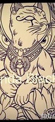 foto af en kattetatovering med vinger dateret 26/06/2018 №015 - Kattetatovering med vinger -