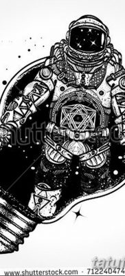 fotó az űrhajós tetoválásról, 2017. december 25 -én, №110 - űrhajós tetoválás -