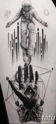 fotó az űrhajós tetoválásról, 2017. december 25 -én, №013 - űrhajós tetoválás -