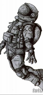 fotó az űrhajós tetoválásról, 2017. december 25 -én, №014 - űrhajós tetoválás -