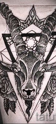 Kecske tetoválás - fotó a kész tetoválásról 10012016 -ból 4