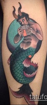 Fotó egy bak tetoválásról (jelentése) - példa egy érdekes tetoválásrajzra - 039