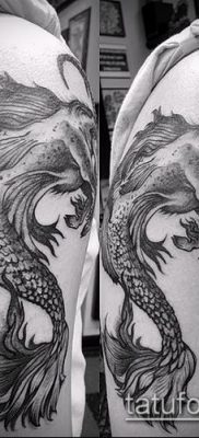 Fotó a Bak tetoválásról (jelentése) - egy példa egy érdekes tetoválási tervre - 036