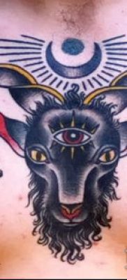 Fotó a Bak tetoválásról (jelentése) - egy példa egy érdekes tetoválási tervre - 031