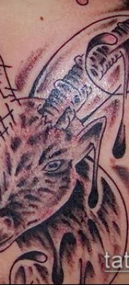 Fotó a Bak tetoválásról (jelentése) - egy példa egy érdekes tetoválási tervre - 029