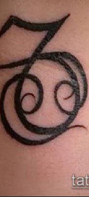 Fotó egy bak tetoválásról (jelentése) - példa egy érdekes tetoválási tervre - 022