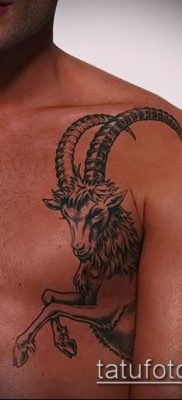 Fotó a Bak tetoválásról (jelentése) - egy példa egy érdekes tetoválási tervre - 020