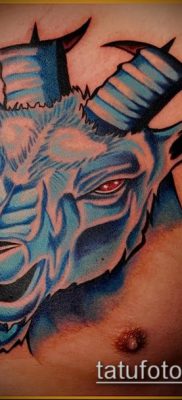 Fotó a Bak tetoválásról (jelentése) - egy példa egy érdekes tetoválási tervre - 013