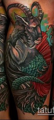 Fotó a Bak tetoválásról (jelentése) - egy példa egy érdekes tetoválási tervre - 009