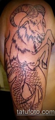 Fotó a Bak tetoválásról (jelentése) - egy példa egy érdekes tetoválási tervre - 005