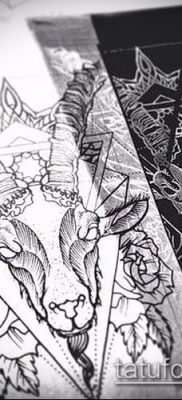 Fotó a Bak tetoválásról (jelentése) - egy példa egy érdekes tetoválási tervre - 004