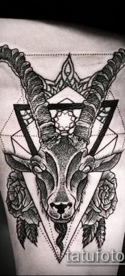 Fotó a Bak tetoválásról (jelentése) - egy példa egy érdekes tetoválási tervre - 002