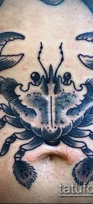 fénykép egy rák (rák) tetoválásról (érték) - példa egy érdekes tetoválási rajzra - 061