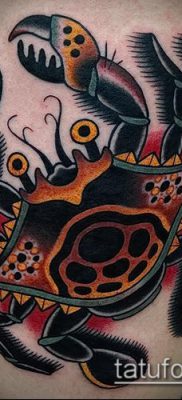 fénykép egy rák (rák) tetoválásról (érték) - egy példa egy érdekes tetoválásra - 060