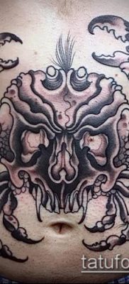 fénykép egy rák (rák) tetoválásról (érték) - egy példa egy érdekes tetoválásra - 057