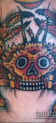 fénykép egy rák (rák) tetoválásról (érték) - egy példa egy érdekes tetoválásra - 056